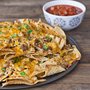 Beef and Cheese Nachos with Chorizo Sausage