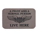 A Pilot and A Normal Person Live Here Doormat - Sporty's Wright Bros