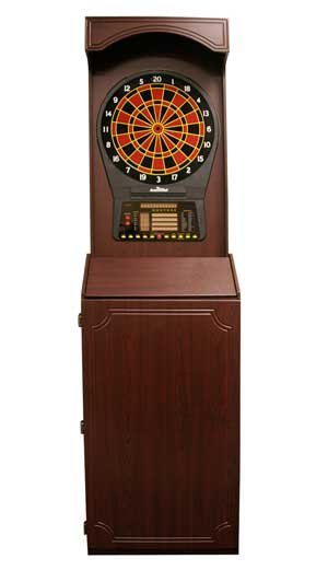 CricketPro 800 Dart Unit With Mahogany Finish Cabinet