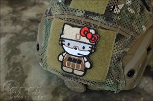 hello kitty tactical patch Hello kitty fire fighter kitty military tactics morale embroidery.