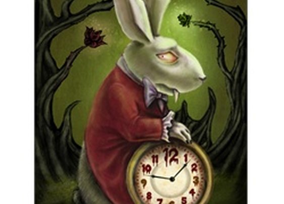 Levin White Rabbit by Diana Levin Alice in Wonderland Canvas Art Print
