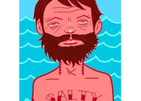 Salty Dog by Tom Vadakan Southern Old Timer Sailor Canvas Art Print