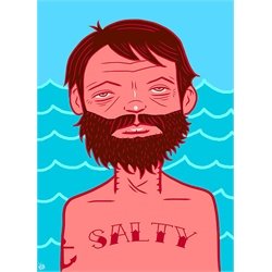 Salty Dog by Tom Vadakan Southern Old Timer Sailor Canvas Art Print