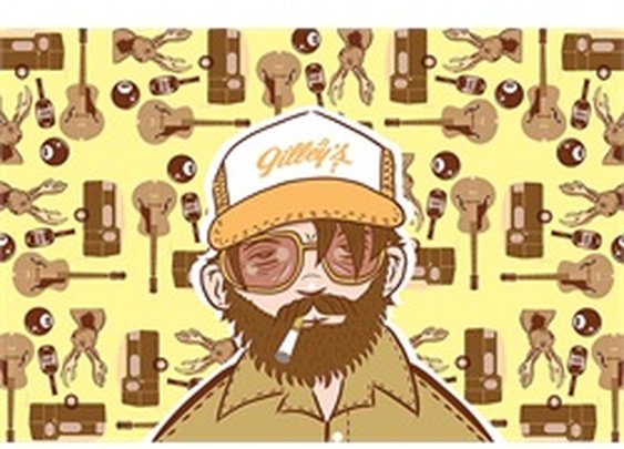 Truckin Man by Tom Vadakan Smoking Southern Trucker Artwork Art Print