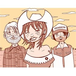 She Had to Leave by Tom Vadakan Southern Cowgirl Canvas Fine Art Print