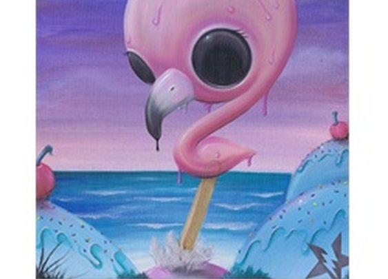 Sugary Deliciousness by Michael Banks Pink Flamingo Canvas Art Print