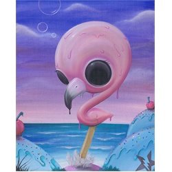 Sugary Deliciousness by Michael Banks Pink Flamingo Canvas Art Print