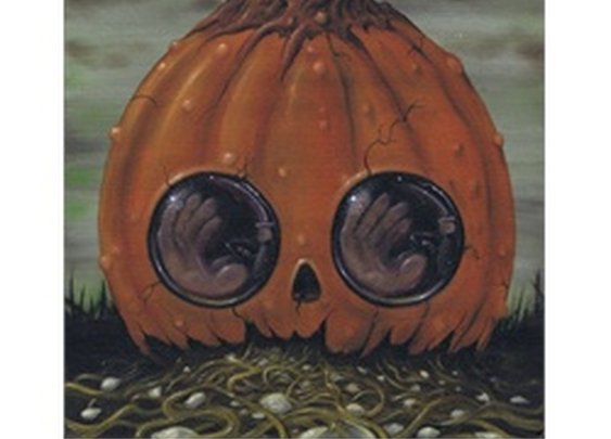 Fiendish Glee Michael Banks Halloween Pumpkin Canvas Giclee Art Print