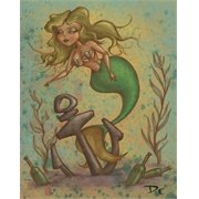 Lavishy Singing Mermaid La Sirena Mexican Loteria Necklace