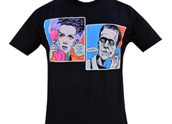 Mens Tell Me You Love Me by Mike Bell Frankenstein Black T Shirt