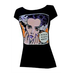 Womens Such a Monster by Mike Bell Comic Book Tattoo Art Black T Shirt