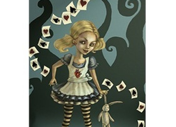Miss Wonderland Diana Levin Evil Alice Framed Tattoo Fine Art Print