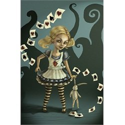 Miss Wonderland Diana Levin Evil Alice Framed Tattoo Fine Art Print