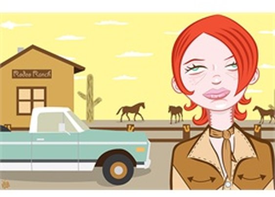 Rodeo Sweetheart by Tom Vadakan Southern Cowgirl Canvas Fine Art Print