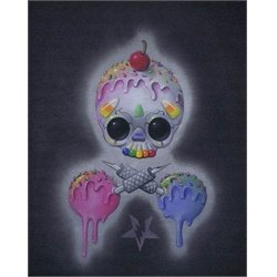Sweet Tatts by Michael Banks Sugar Skull Crossbones Canvas Art Print