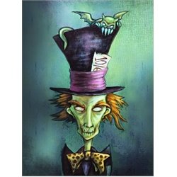 Mad Hatter by Diana Levin Alice in Wonderland Tattoo Canvas Art Print