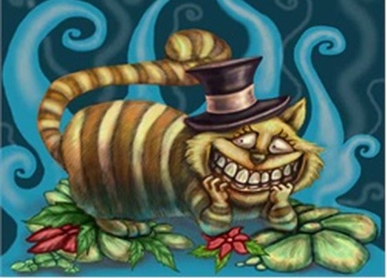 Cheshire by Diana Levin Alice in Wonderland Cat Canvas Fine Art Print