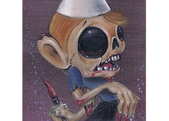 Dunce by Michael Banks Painting Monkey Canvas Giclee Fine Art Print