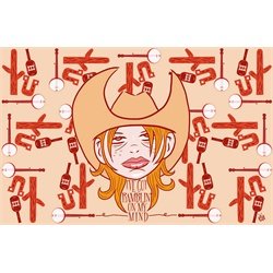 Ramblin on My Mind by Tom Vadakan Southern Cowgirl Canvas Art Print