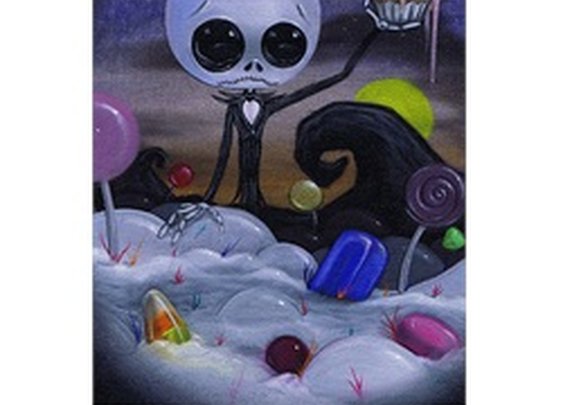 Nightmare in Candy Land by Michael Banks Jack Skellington Art Print