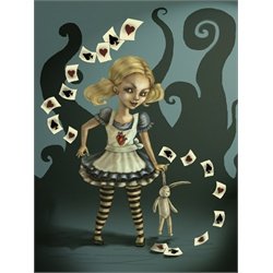 Miss Wonderland by Diana Levin Evil Alice Canvas Giclee Fine Art Print