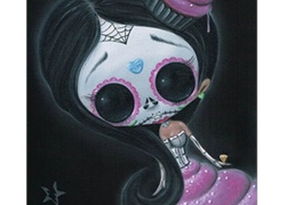 Doll of the Dead by Michael Banks Sugar Skull Girl Canvas Art Print