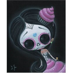 Doll of the Dead by Michael Banks Sugar Skull Girl Canvas Art Print