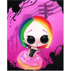 Paging Mr. Rainbow by Michael Banks Phone Girl Canvas Giclee Art Print