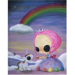 Only Love and Laughter by Michael Banks Candy Girl Canvas Art Print