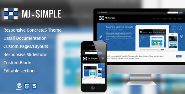 CMS Themes - Mj Simple -Responsive Concrete5 theme | ThemeForest
