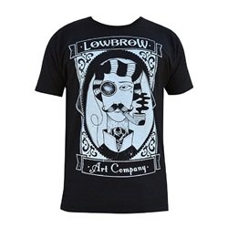 Mens Gent by Adi Lowbrow Art Logo Steampunk Man with Monocle T Shirt