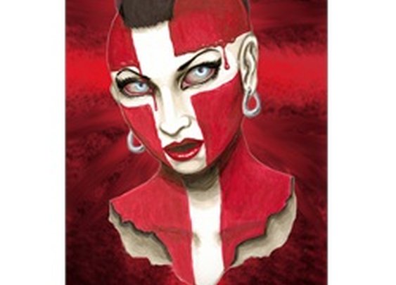 Aneta by Shayne of the Dead Bohner White Cross Canvas Giclee Art Print
