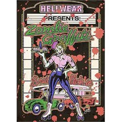 Zombie Graffiti by Allan Graves Vintage Movie Poster Tattoo Canvas Art Print