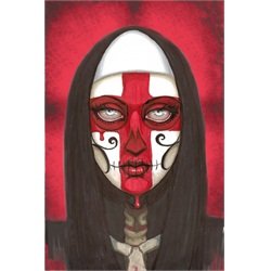 Reverence by Shayne of the Dead Bohner Red Cross on Nun Art Print