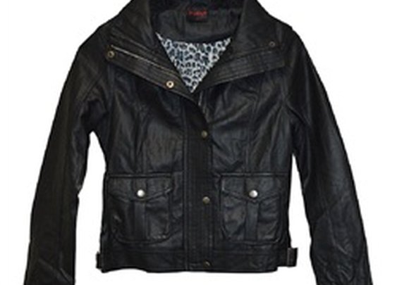 Juniors Bat by Ian McNiel Faux Leather Vegan Friendly Black Jacket