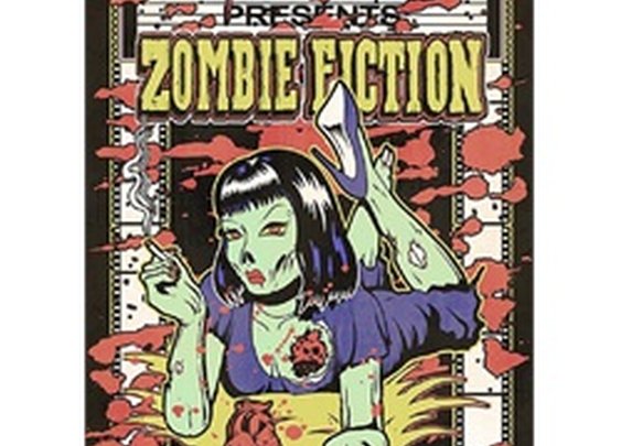 Zombie Fiction by Allan Graves Vintage Movie Poster Tattoo Canvas Art Print