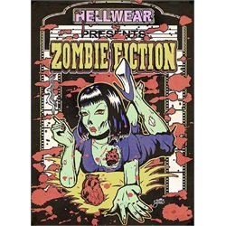 Zombie Fiction by Allan Graves Vintage Movie Poster Tattoo Canvas Art Print