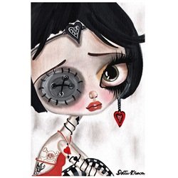 Girly Rude by Dottie Gleason Button Eyed Girl Art Print