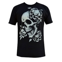 Mens Rebirth by Clark North Traditional Skull Tattoo T Shirt