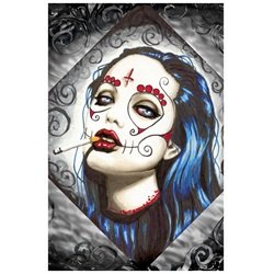 Angelina by Shayne of the Dead Bohner Smoking Woman Tattoo Art Print