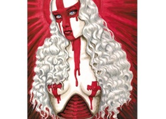 Annointed by Shayne of the Dead Bohner Bloody Red Cross Art Print