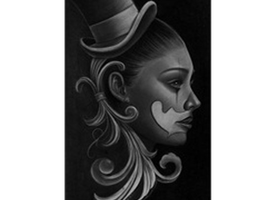Dulce by Miguel Camarillo Mexican Payaso Clown Woman Canvas Art Print