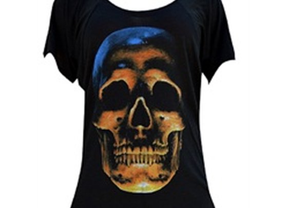 Womens Shine of Life by Will Thompson Tattoo Art Dolman Black T Shirt