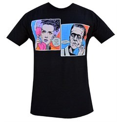 Mens Tell Me You Love Me by Mike Bell Frankenstein Black T Shirt