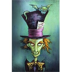 Mad Hatter by Diana Levin Wonderland Framed Tattoo Fine Art Print