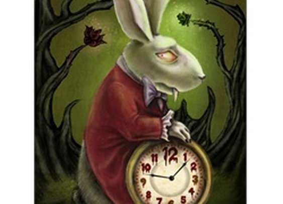Levin White Rabbit by Diana Levin Alice in Wonderland Canvas Art Print