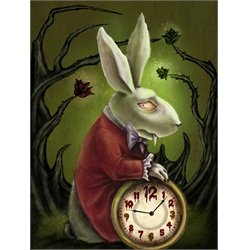 Levin White Rabbit by Diana Levin Alice in Wonderland Canvas Art Print