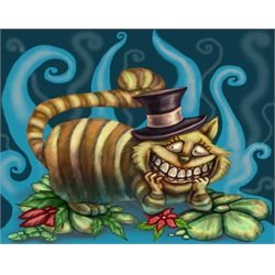 Cheshire by Diana Levin Alice in Wonderland Cat Canvas Fine Art Print
