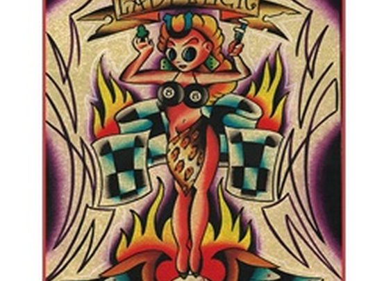 Lady Luck by Ryan Downie Eight Ball Racing Tattoo Canvas Art Print