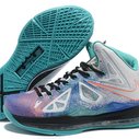 King Lebron James X 10 With Pure Platinum Black Sport Turquoise Colorways